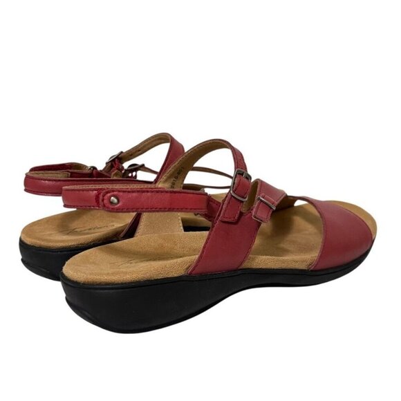 Trotters Riva Red Sandals Red Strappy Adjustable Hook/Loop Buckles Women's Sz 11 - Picture 4 of 10